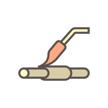 Klima kurulum aracı vektör simgesi dizaynı, düzenlenebilir vuruş.