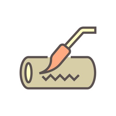 Klima kurulum aracı vektör simgesi dizaynı, düzenlenebilir vuruş.