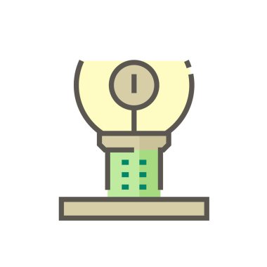 Jeoteknik mühendisliği ve toprak testi vektör simgesi dizaynı.