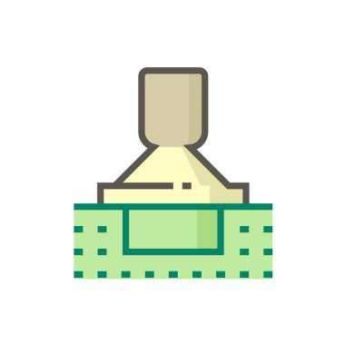 Jeoteknik mühendisliği ve toprak testi vektör simgesi dizaynı.