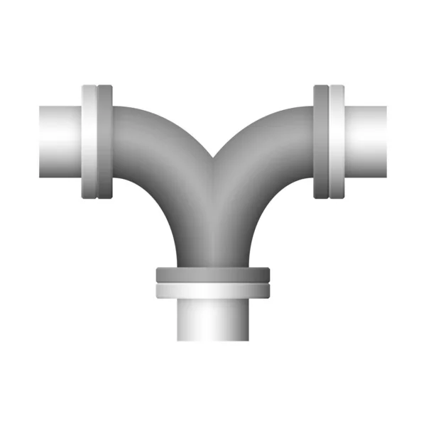 Дизайн Иконки Стальных Труб Изолирован Белом Фоне — стоковый вектор