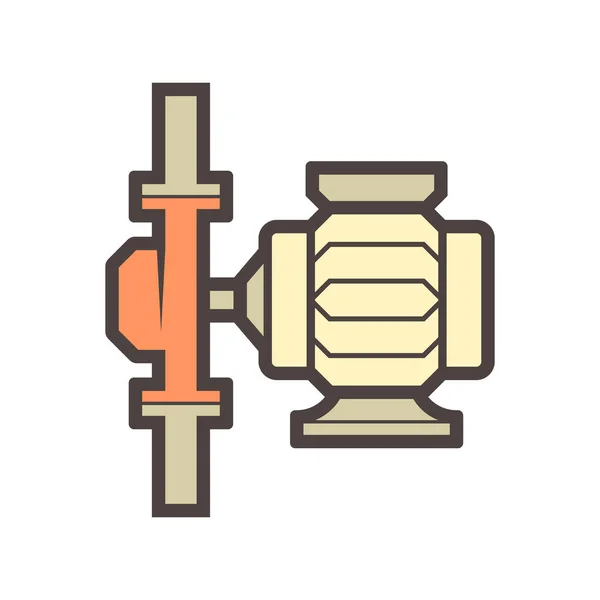 Water Pump Water Pipe Vector Icon Design Distribution Water — Stock Vector