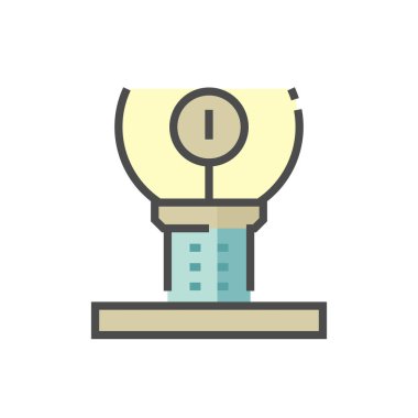 Jeoteknik mühendisliği ve toprak testi vektör simgesi dizaynı.