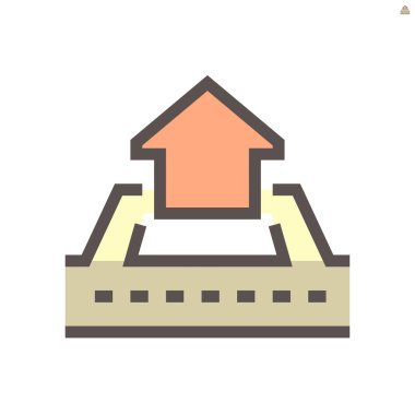 Arazi ve konut ikonu tasarımı, 48X48 piksel mükemmel ve düzenlenebilir vuruş.
