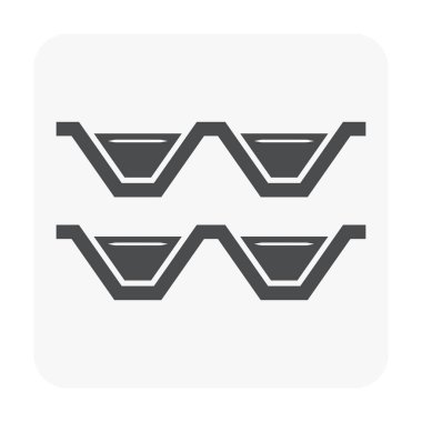 Beyaz üzerine su ikonu.