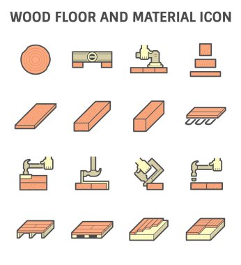Ahşap zemin yapısı ve malzeme vektör dizaynı.