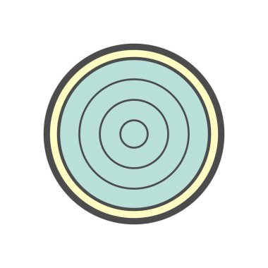 Beyaz zemin üzerinde ahşap malzeme ve kereste fabrikası sanayi vektör ikonu tasarımı.