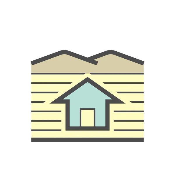Real Estate Business Land Investment Vector Icon Design — Stock Vector