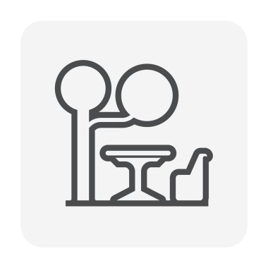 Bahçe ve peyzaj ikonu tasarımı.