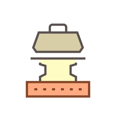 Jeoteknik mühendisliği ve toprak testi vektör simgesi dizaynı.