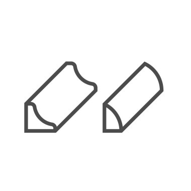 Ahşap zemin ve malzeme vektör simgesi beyaz arkaplanda dizayn edildi.