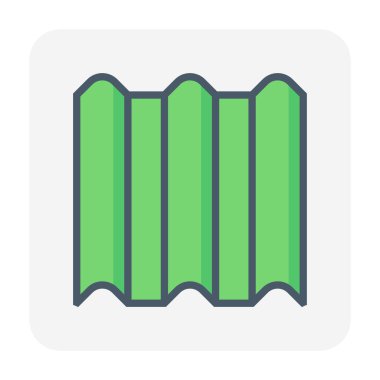 Çatı kaplama malzemesi simgesi tasarım.