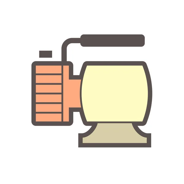 Airconditioner Luchtcompressor Onderdelen Gereedschappen Vector Pictogram Ontwerp Witte Achtergrond — Stockvector