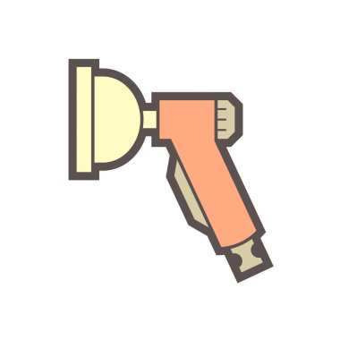 Beyaz arkaplanda klima temizleme başlığı sprey vektör simgesi tasarımı.