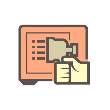 Beyaz arkaplanda klima temizleme başlığı sprey vektör simgesi tasarımı.