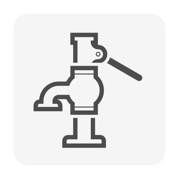 Waterput Pomp Pictogram Ontwerp Voor Water Werk Grafisch Ontwerp Element — Stockvector