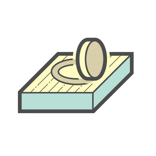 Wood Floor Production Industry Testing Vector Icon Design — Stock Vector