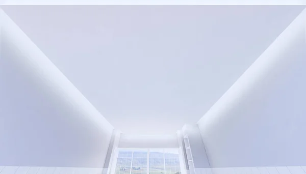 Rendering Ceiling Strip Light Toilet Room — Stock Photo, Image
