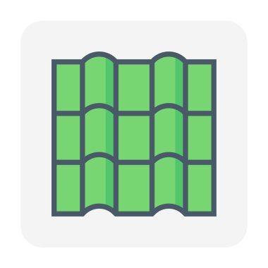 Çatı kaplama malzemesi simgesi tasarım.