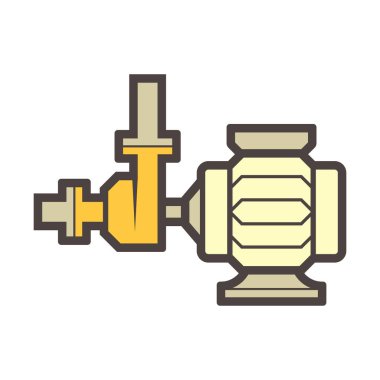 Su pompası ve su borusu vektör ikonu tasarımı su dağıtımı için.