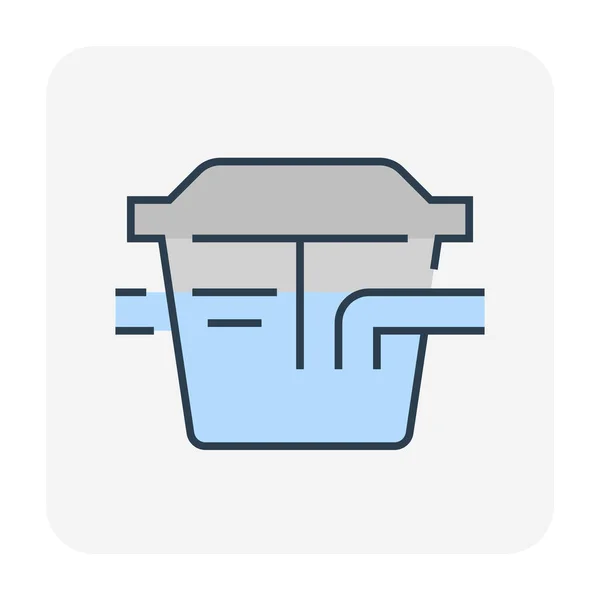 Grease Trap Icon Editable Stroke — Stock Vector