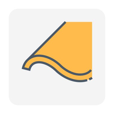 Çatı kaplama malzemesi simgesi tasarım.