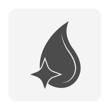 Temiz su damlası ikonu tasarımı, su tedavisi ve arıtma kavramı tasarımı.