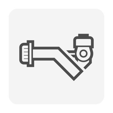 Su arıtma ve foseptik tankı ikonu, 48x48 mükemmel piksel ve düzenlenebilir felç.