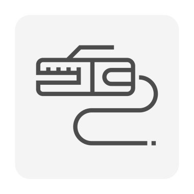 Kaynak zemin klemp vektör ikonu tasarımı kaynak çalışması grafik tasarım unsuru, düzenlenebilir vuruş.