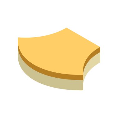 Concrete paver block brick floor icon for landscaping design.