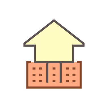 Jeoteknik mühendisliği ve vektör ikonu tasarımı.