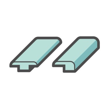 Beyaz arkaplanda ahşap zemin ve malzeme vektör simgesi tasarımı.