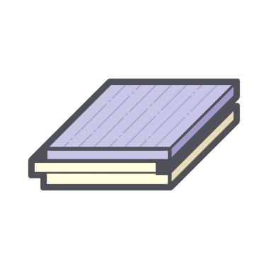 Beyaz arkaplanda ahşap zemin ve malzeme vektör simgesi tasarımı.