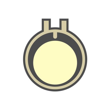 Hava kompresörü ve yarı vektör simgesi tasarımı, düzenlenebilir vuruş.