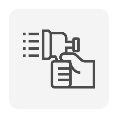 Klima temizleme ve araç simgesi tasarımı, düzenlenebilir vuruş.