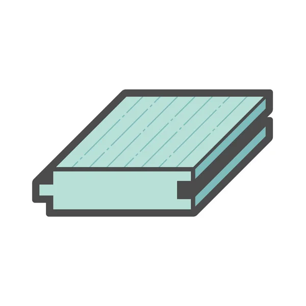 Suelo Madera Material Vector Icono Diseño Sobre Fondo Blanco — Archivo Imágenes Vectoriales