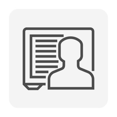 Klima servisi ve teknisyen simgesi tasarımı, düzenlenebilir felç.