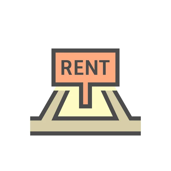 Land Rent Vector Icon Design — Stock Vector