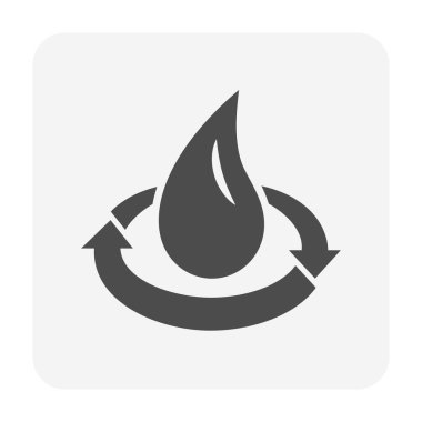 Temiz su damlası ikonu tasarımı, su tedavisi ve arıtma kavramı tasarımı.