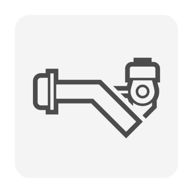 Su arıtma ve foseptik tankı ikonu, 48x48 mükemmel piksel ve düzenlenebilir felç.