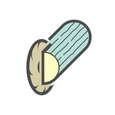 Ahşap zemin üretim endüstrisi ve test vektör simgesi tasarımı.