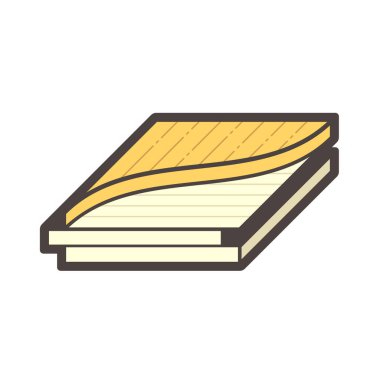 Beyaz arkaplanda ahşap zemin ve malzeme vektör simgesi tasarımı.