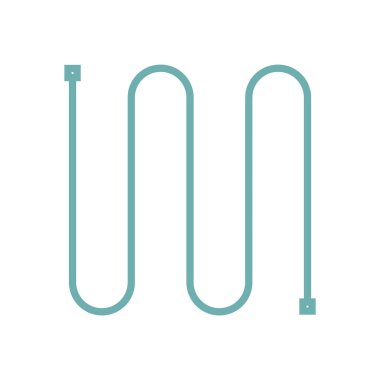 Hava kompresörü ve yarı vektör simgesi tasarımı, düzenlenebilir vuruş.