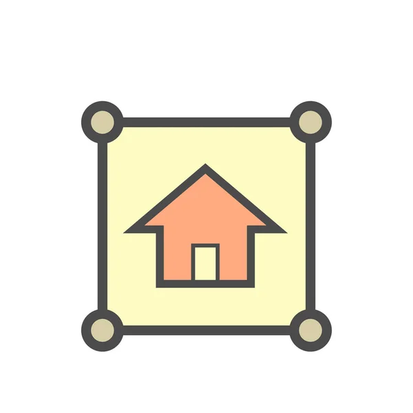 Immobiliengeschäft Und Land Investment Vektor Icon Design — Stockvektor