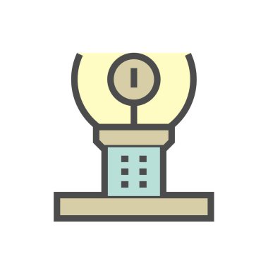 Jeoteknik mühendisliği ve toprak testi vektör simgesi dizaynı.