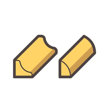 Beyaz arkaplanda ahşap zemin ve malzeme vektör simgesi tasarımı.