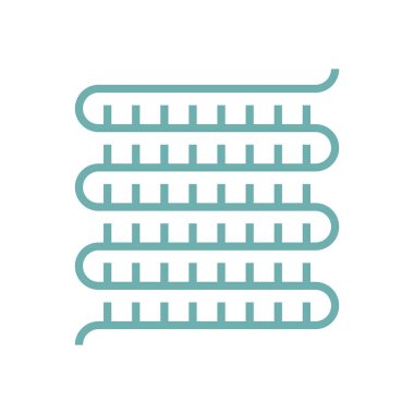 Hava kompresörü ve yarı vektör simgesi tasarımı, düzenlenebilir vuruş.