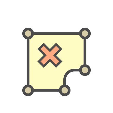 Arazi yatırım vektör ikonu tasarımının kötü şekli.