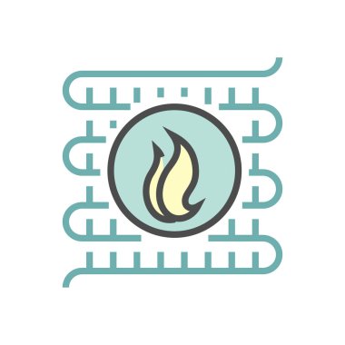 Hava kompresörü ve yarı vektör simgesi tasarımı, düzenlenebilir vuruş.