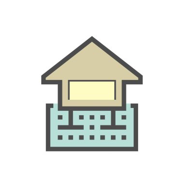 Jeoteknik mühendisliği ve vektör ikonu tasarımı.